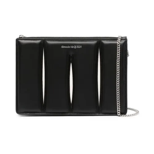 Alexander McQueen , Black Clutch with Chain Handle ,Black female, Sizes: ONE SIZE