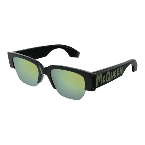 Alexander McQueen , Black/Green Sunglasses ,Multicolor unisex, Sizes:
