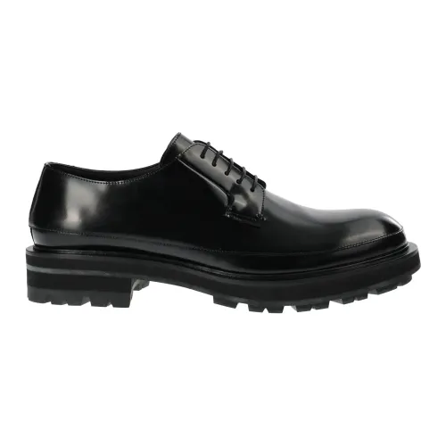 Alexander McQueen , Black Lace-Up Shoe for Men ,Black male, Sizes: