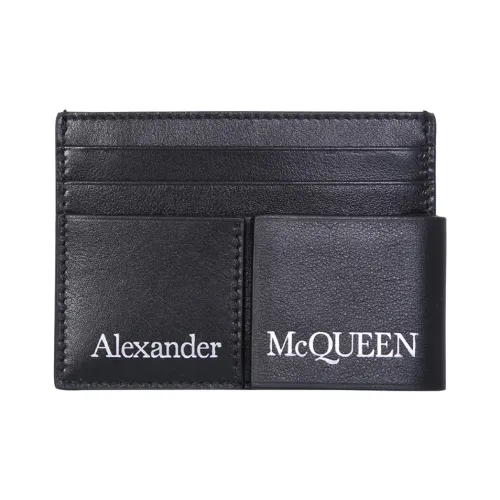 Alexander McQueen , Black Layered Cardholder - Innovative Design, Practical and Functional ,Black male, Sizes: ONE SIZE