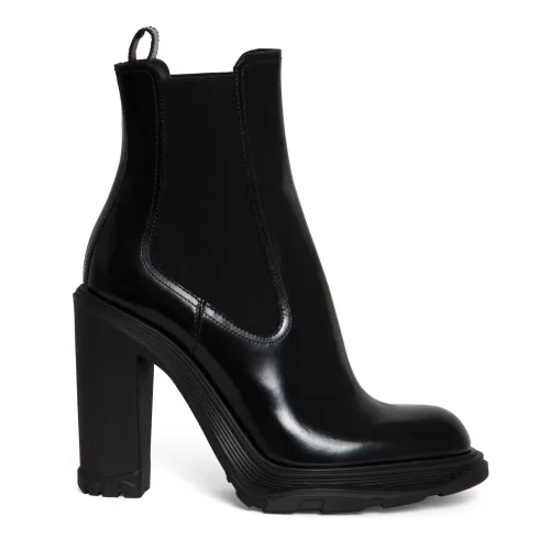 Alexander McQueen , Black Leather Chelsea Boots ,Black female, Sizes: