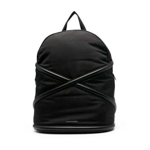Alexander McQueen , Black Nylon Harness Backpack ,Black male, Sizes: ONE SIZE