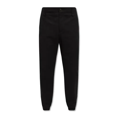 Alexander McQueen , Black Pleat-Front Trousers for Men ,Black male, Sizes: