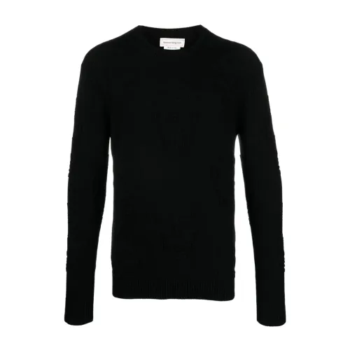 Alexander McQueen , Black Skull Jacquard Sweater ,Black male, Sizes: