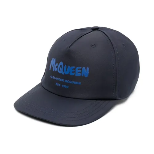 Alexander McQueen , Blue Hats by Alexander McQueen ,Blue male, Sizes: