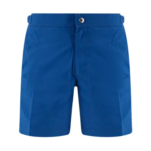 Alexander McQueen , Blue Ss23 Nylon Swim Trunks ,Blue male, Sizes: