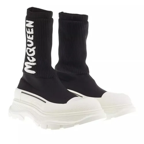 Alexander McQueen Boots & Ankle Boots - Knit Tread Slick Boot - black - Boots & Ankle Boots for ladies