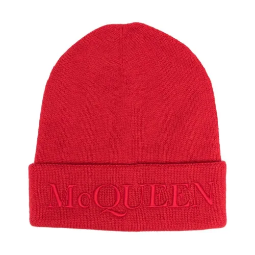 Alexander McQueen , Cashmere beanie ,Red female, Sizes: