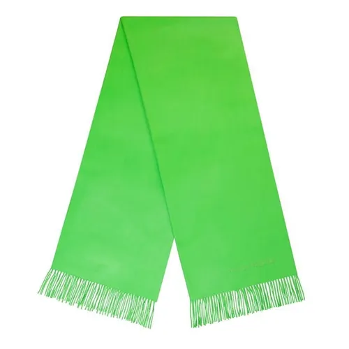 ALEXANDER MCQUEEN Cashmere Logo Embroidered Scarf - Green