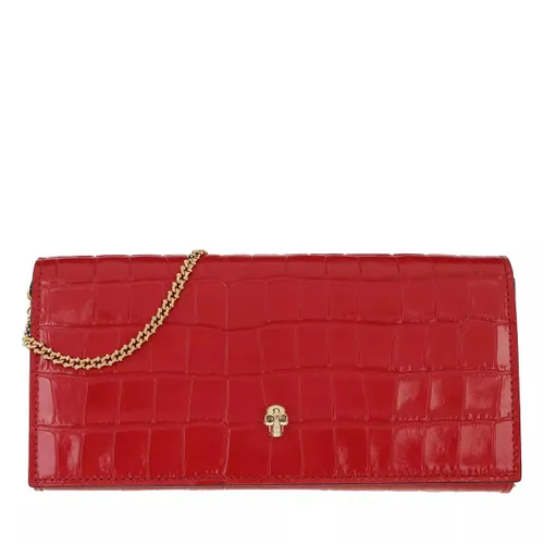 Alexander McQueen Clutches - Croco Print Clutch - red - Clutches for ladies