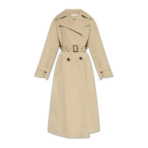 Alexander McQueen , Cotton trench coat ,Beige female, Sizes: