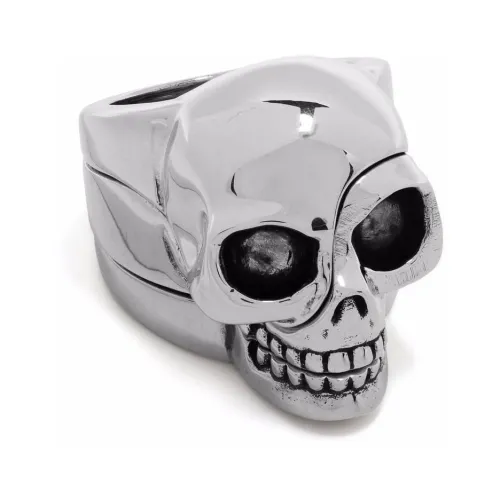 Alexander McQueen , Edgy Silver Skull Ring ,Gray male, Sizes: 60 MM