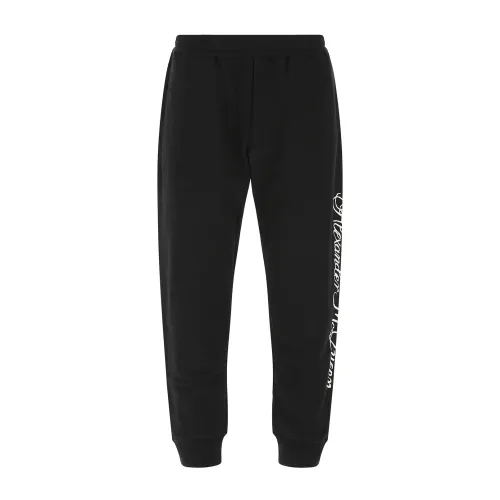 Alexander McQueen , Elevate Your Casual Wardrobe with Stylish Sweatpants ,Black male, Sizes: