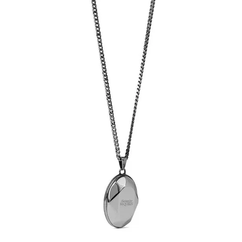 ALEXANDER MCQUEEN Engraved Stone Necklace - Silver