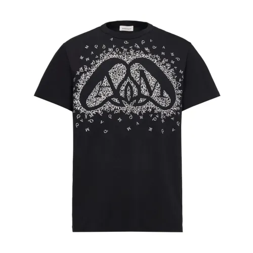 Alexander McQueen , Exploded Charm Print T-Shirt ,Black male, Sizes:
