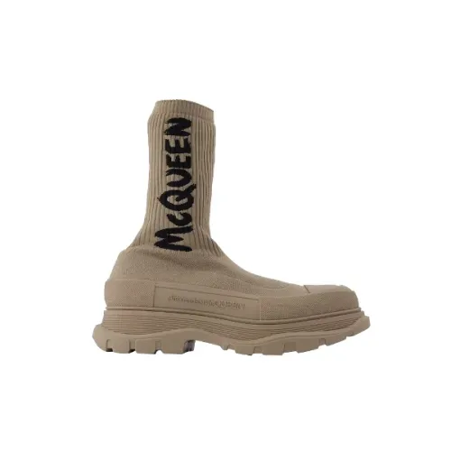 Alexander McQueen , Fabric boots ,Beige male, Sizes: