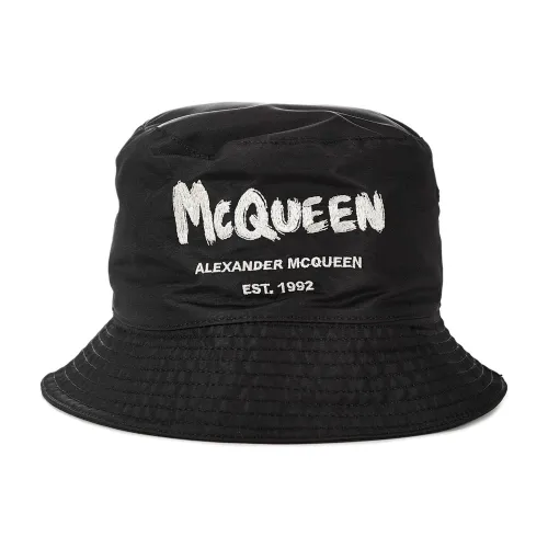Alexander McQueen , Graffiti Bucket Hat ,Black male, Sizes: