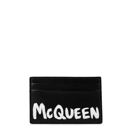 Alexander Mcqueen Graffiti Card Holder - Black