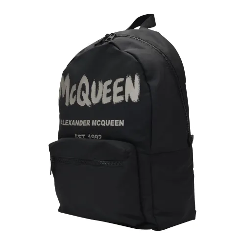 Alexander McQueen , Graffiti Metropolitan Backpack ,Black female, Sizes: ONE SIZE
