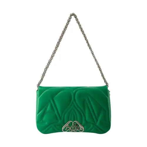 Alexander McQueen , Green Calfskin Crossbody Bag ,Green female, Sizes: ONE SIZE