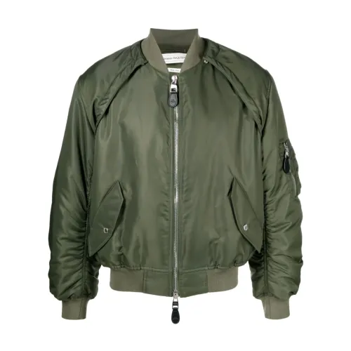 Alexander McQueen , Green Jacket with Harness Detailing ,Green male, Sizes: