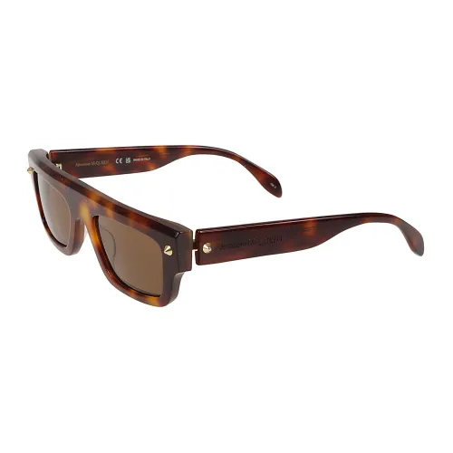 Alexander McQueen , Havana Brown Sunglasses Am0427S ,Brown female, Sizes: ONE