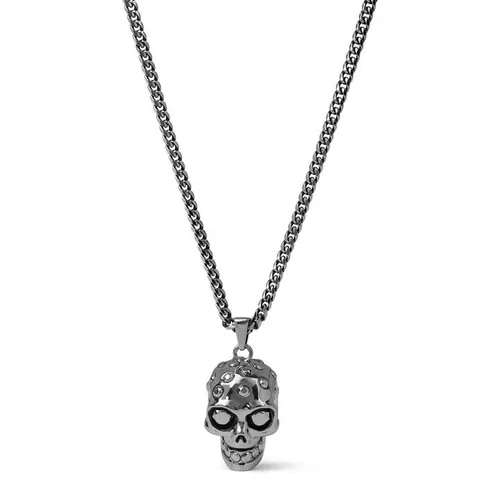 Alexander Mcqueen Jewel Skull Necklace - Silver