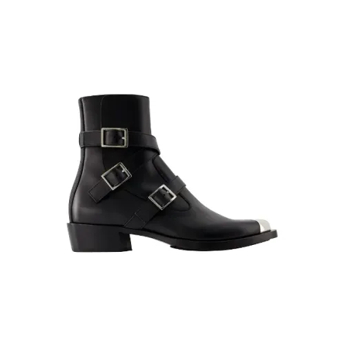 Alexander McQueen , Leather boots ,Black female, Sizes:
