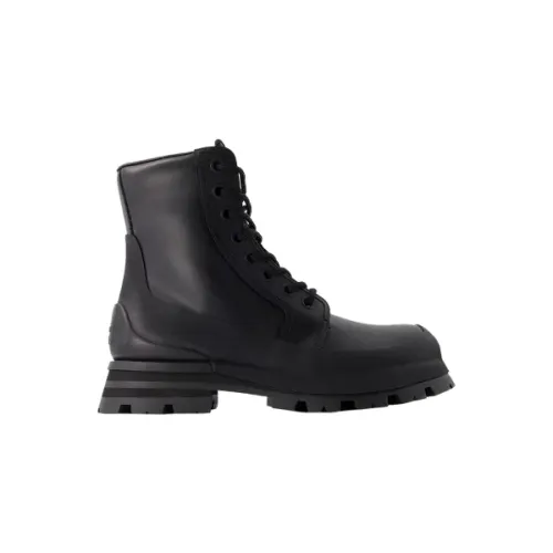 Alexander McQueen , Leather boots ,Black male, Sizes: