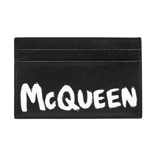 Alexander McQueen , Leather card case ,Black male, Sizes: ONE SIZE