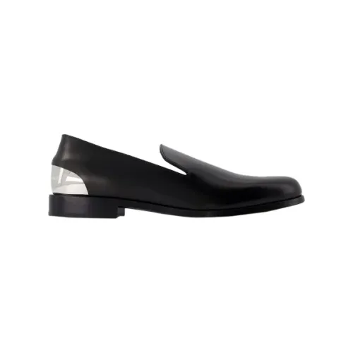 Alexander McQueen , Leather flats ,Black male, Sizes: