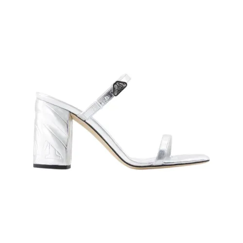 Alexander McQueen , Leather heels ,Gray female, Sizes: