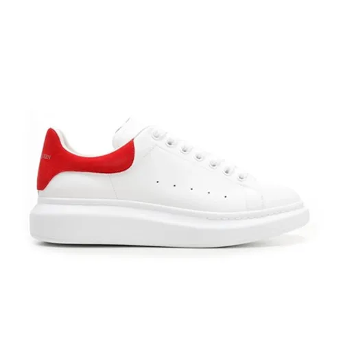 Alexander McQueen , Leather Sneakers with Suede Detail ,White male, Sizes:
