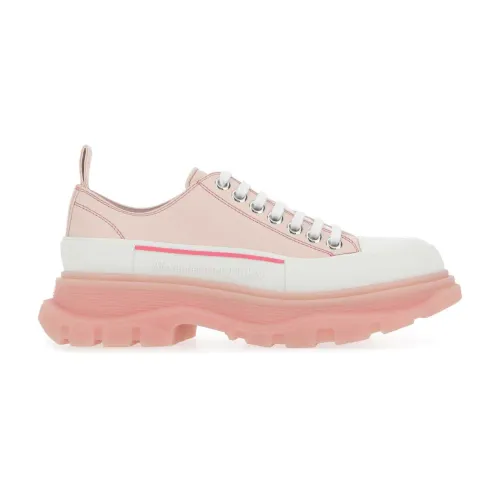 Alexander McQueen , Light Pink and White Platform Sneakers ,Pink female, Sizes: