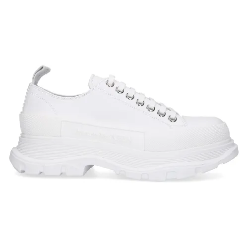 Alexander McQueen , Low CK Plimsoll Calf Leather Sneakers ,White male, Sizes: