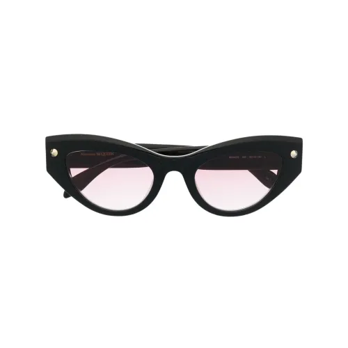 Alexander McQueen , Luxury Cat-Eye Sunglasses ,Black female, Sizes: ONE