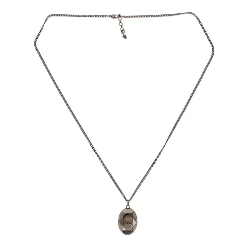 Alexander McQueen , Men's Accessories Necklaces Metallic Aw22 ,Gray male, Sizes: ONE SIZE