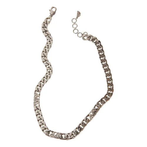 Alexander McQueen , Men's Accessories Necklaces Metallic Ss24 ,Gray male, Sizes: ONE SIZE