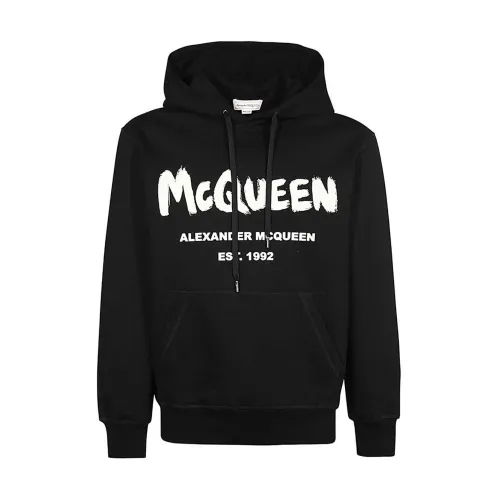 Alexander McQueen , Men's Clothing Sweatshirts Black Aw23 ,Black male, Sizes: