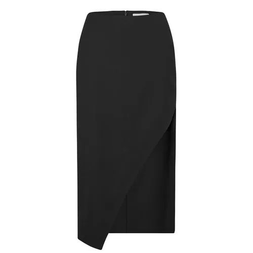 Alexander Mcqueen Midi Slit Skirt - Black