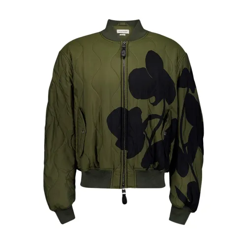 Alexander McQueen , Orchid Bomber Jacket ,Green male, Sizes: