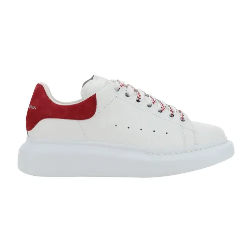 Alexander McQueen , Oversized Leather Sneakers Women Italy ,White female, Sizes: