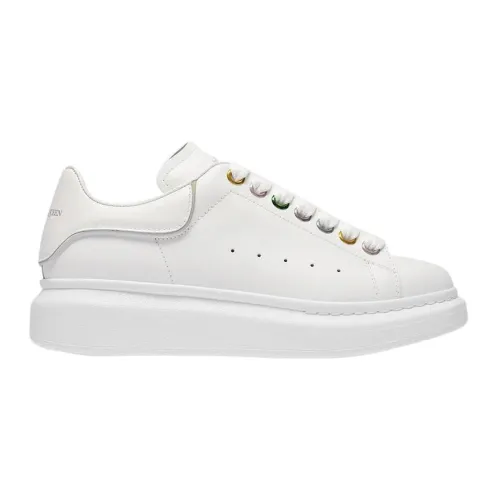 Alexander McQueen , Oversized Sneakers Women Italy Lace-up ,White female, Sizes: