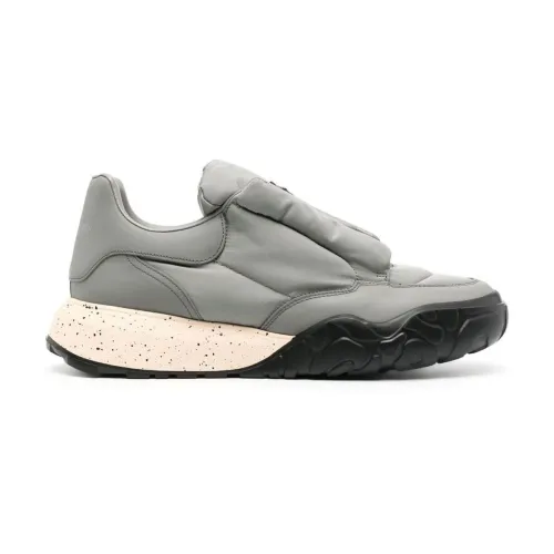 Alexander McQueen , Padded Logo Court Sneakers ,Gray male, Sizes: