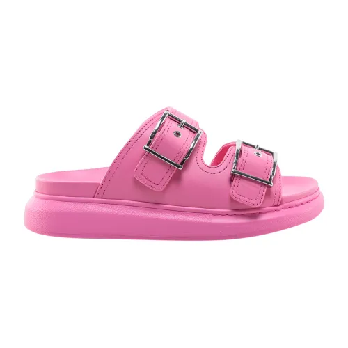 Alexander McQueen , Pink Leather Sandals Ss23 ,Pink female, Sizes:
