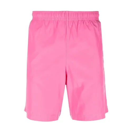 Alexander McQueen , Pink Logo-Print Swim Shorts for Men ,Pink male, Sizes: