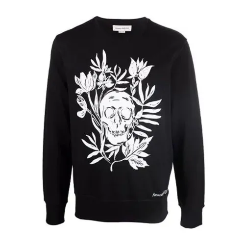 Alexander McQueen , Printed Skull Sweatshirt ,Black male, Sizes: