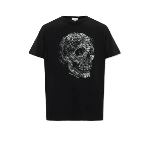 Alexander McQueen , Printed T-shirt ,Black male, Sizes: