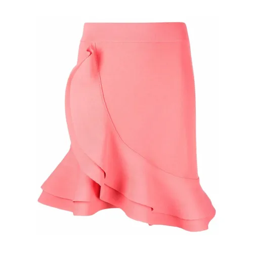 Alexander McQueen , Ruffle Mini Skirt ,Pink female, Sizes: