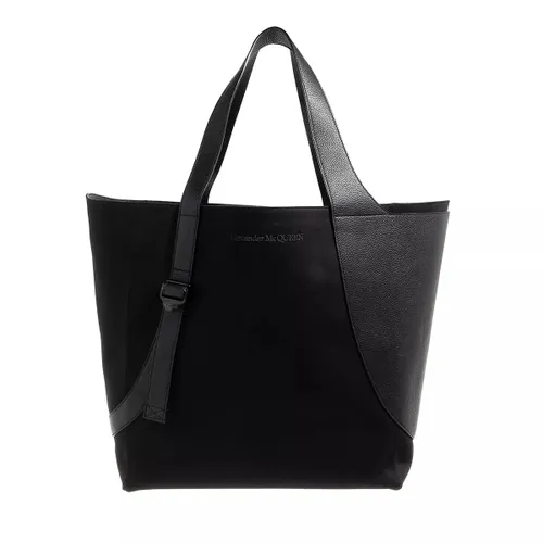 Alexander McQueen Shopping Bags - Shopper with logo embroidery - black - Shopping Bags for ladies